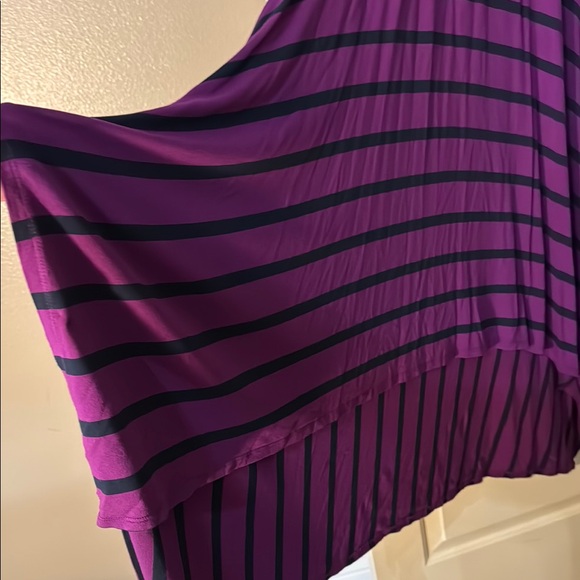 Lane Bryant Purple Black High Low Sundress 14/16 - Picture 4 of 7